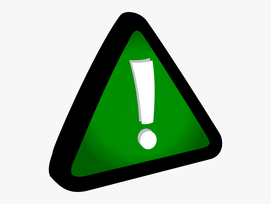 Attention Sign Png In Green, Transparent Clipart