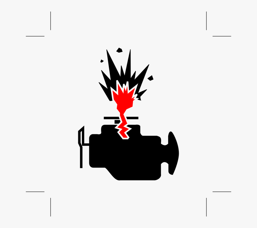 Engine Explosion Warning Danger Attention Black - Engine Explosion Vector, Transparent Clipart