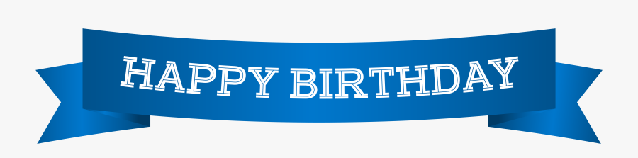 Clip Art Banner Png Clip Art - Happy Birthday Banner Blue, Transparent Clipart