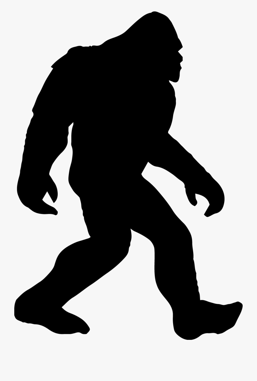 Bigfoot Silhouette, Transparent Clipart