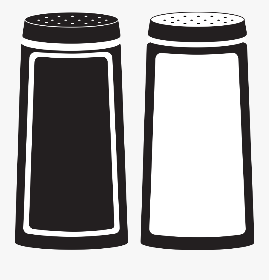 Drinkware,black And White,salt Pepper Shakers - Salt And Pepper Shaker Art, Transparent Clipart