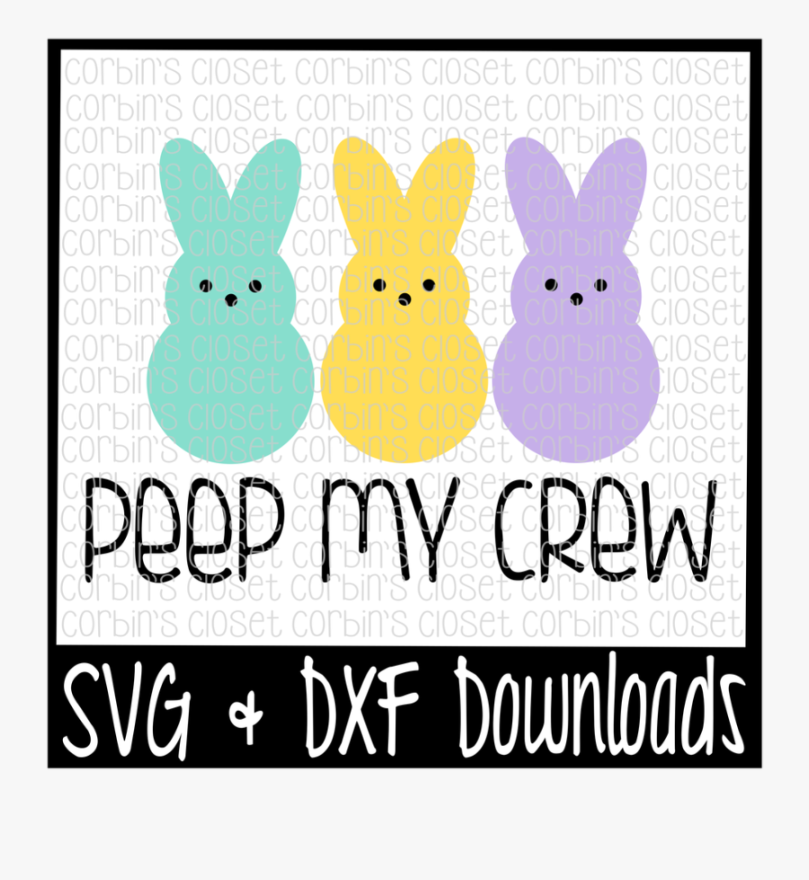 Graphic Transparent Stock Easter My Crew Bunny - Cartoon, Transparent Clipart