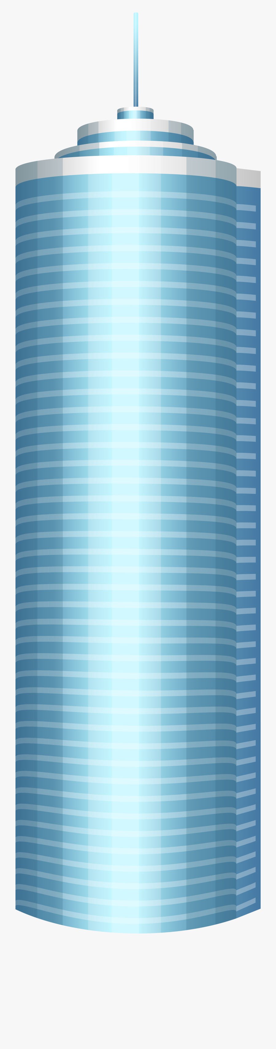 Blue Round Skyscraper Png Clipart - Blue Skyscraper Clip Art, Transparent Clipart