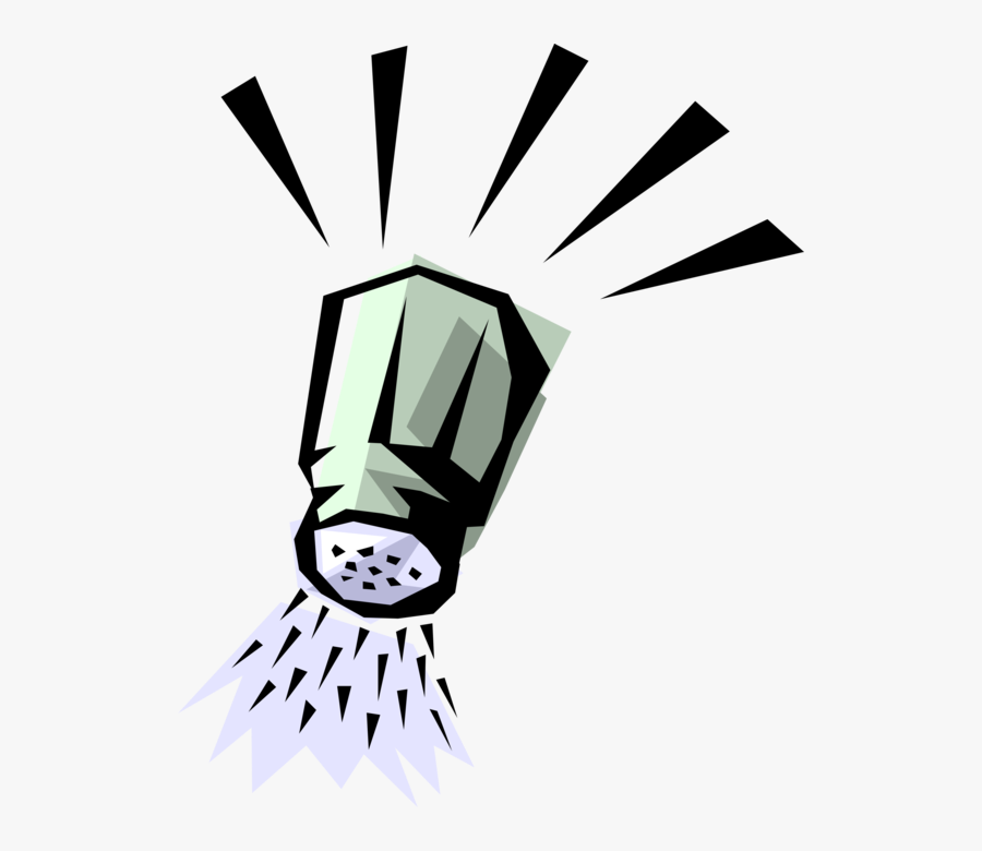 Vector Illustration Of Salt & Pepper Shaker Condiment - Transparent Background Salt Shaker Clipart, Transparent Clipart
