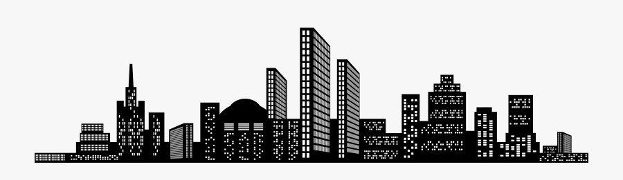 Skyscraper Clipart Transparent - Silhouette Buildings Transparent Background, Transparent Clipart