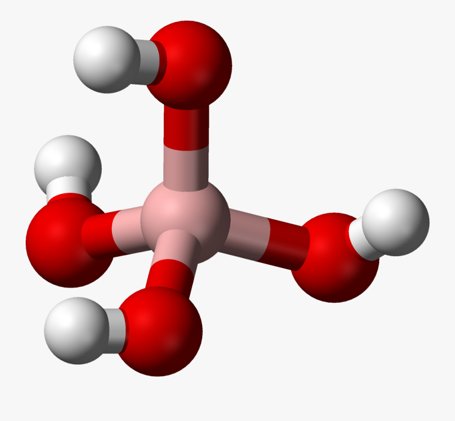 Tetrahydroxyborate Anion From Sodium Salt Xtal 3d - Sodium Ball And Stick Model, Transparent Clipart
