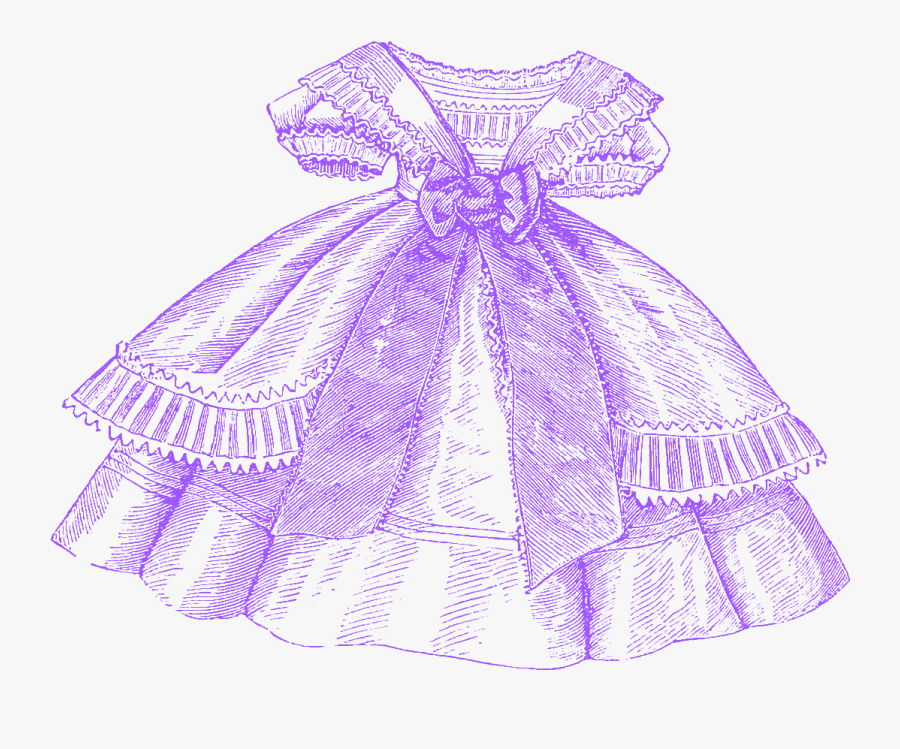 Рay Attention To Antique Dress Clipart - Day Dress, Transparent Clipart