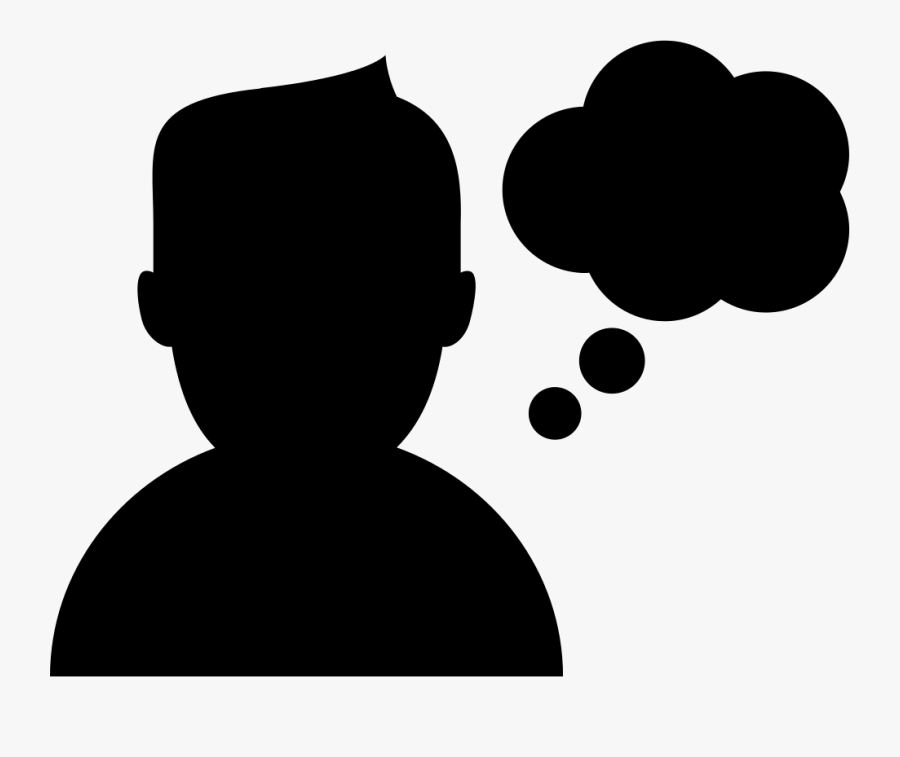 Person Thinking Png - Person Thinking Silhouette Png, Transparent Clipart