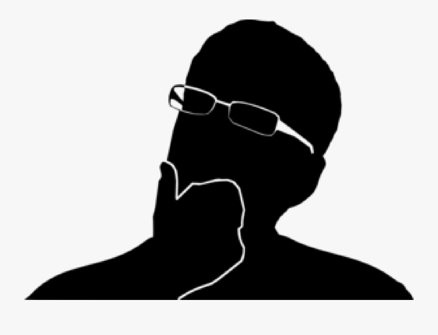 Human Care - Transparent Thinking Silhouette, Transparent Clipart