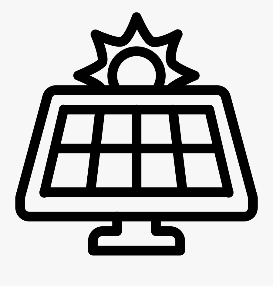 Clip Art Transparent Library Energy Vector Solar - Solar Panel Icon White, Transparent Clipart