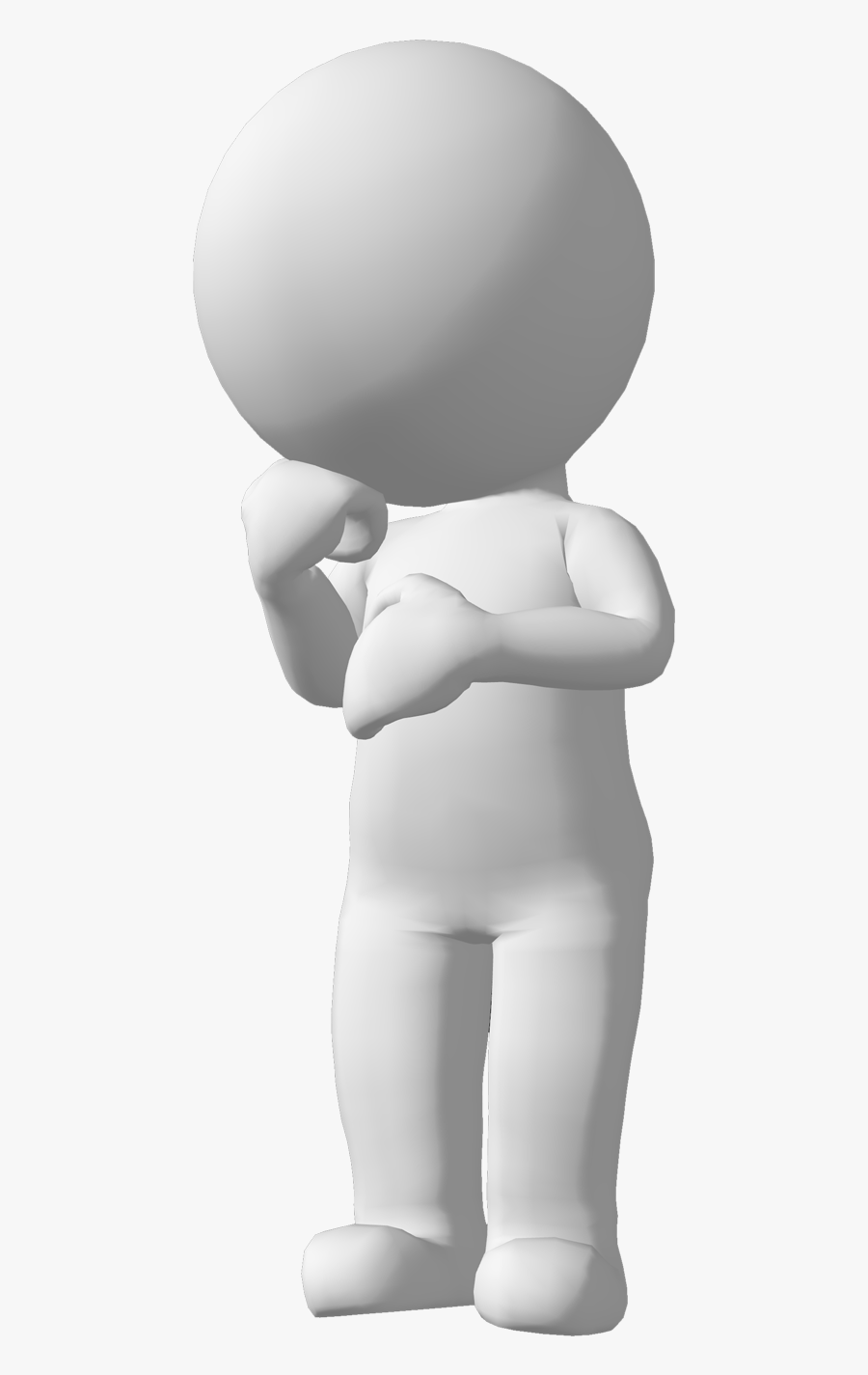 People Clipart Thinking Person Goal - 3d Man Thinking Transparent, Transparent Clipart