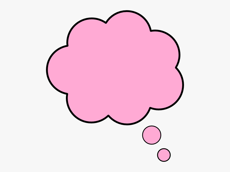 Thought Bubble Pink Clip Art - Pink Speech Bubble Png, Transparent Clipart