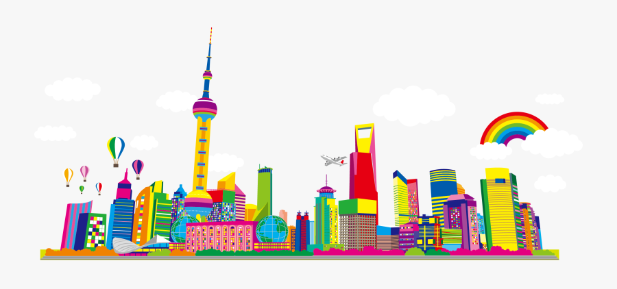 Library Oriental Pearl Tower Cartoon - 上海 卡通, Transparent Clipart