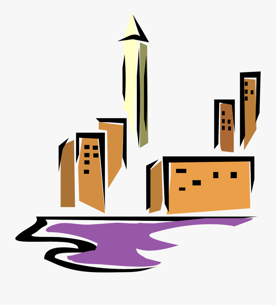 Buildings, City, Skyscrapers, Architecture - Building, Transparent Clipart