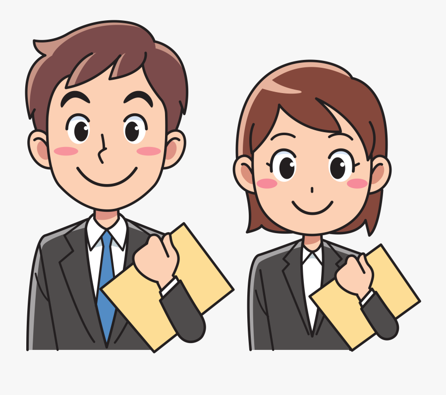 Business Man And Woman With Documents - Businessman And Woman Clipart, Transparent Clipart