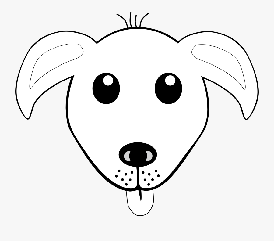 Clip Art Of A Fuzzy Blue Poodle Dog With A Bright Red - Dog Face Clip Art Black And White, Transparent Clipart