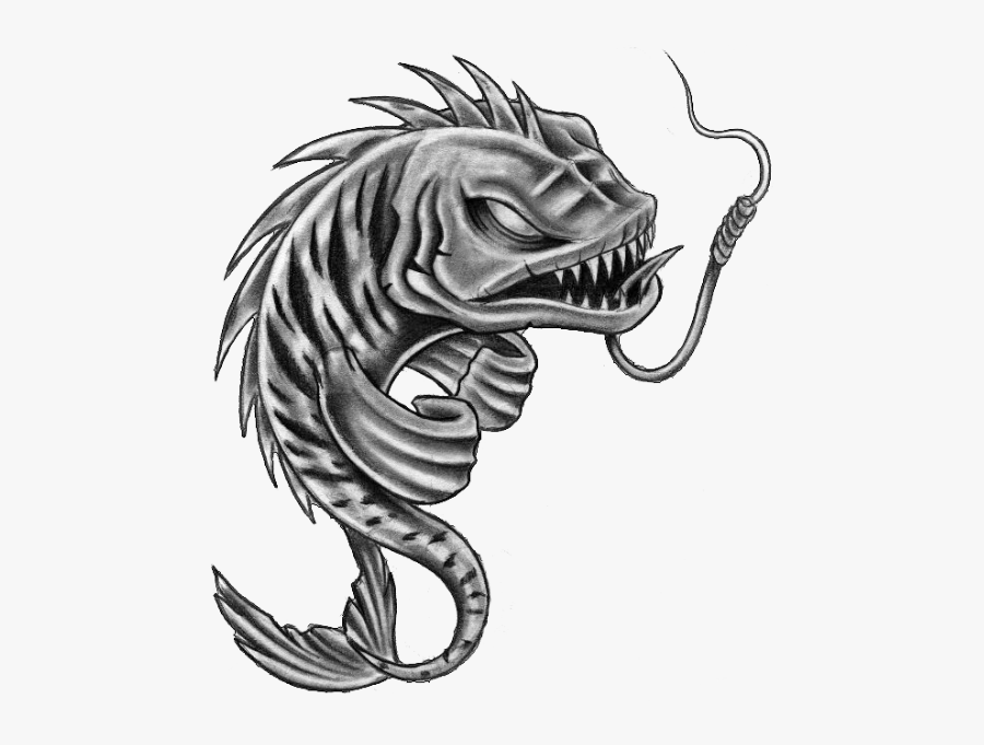 Skeleton Clipart Catfish - Tattoo Fish Bone, Transparent Clipart