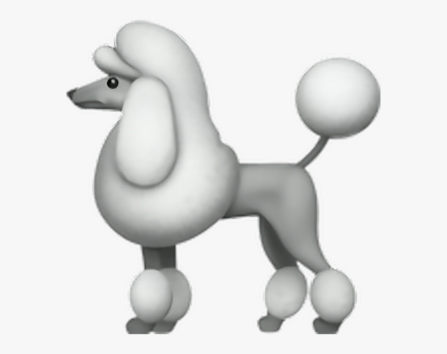 #emoji #sticker #poodle #dog #puppy #white #fluffy - Poodle Emoji, Transparent Clipart