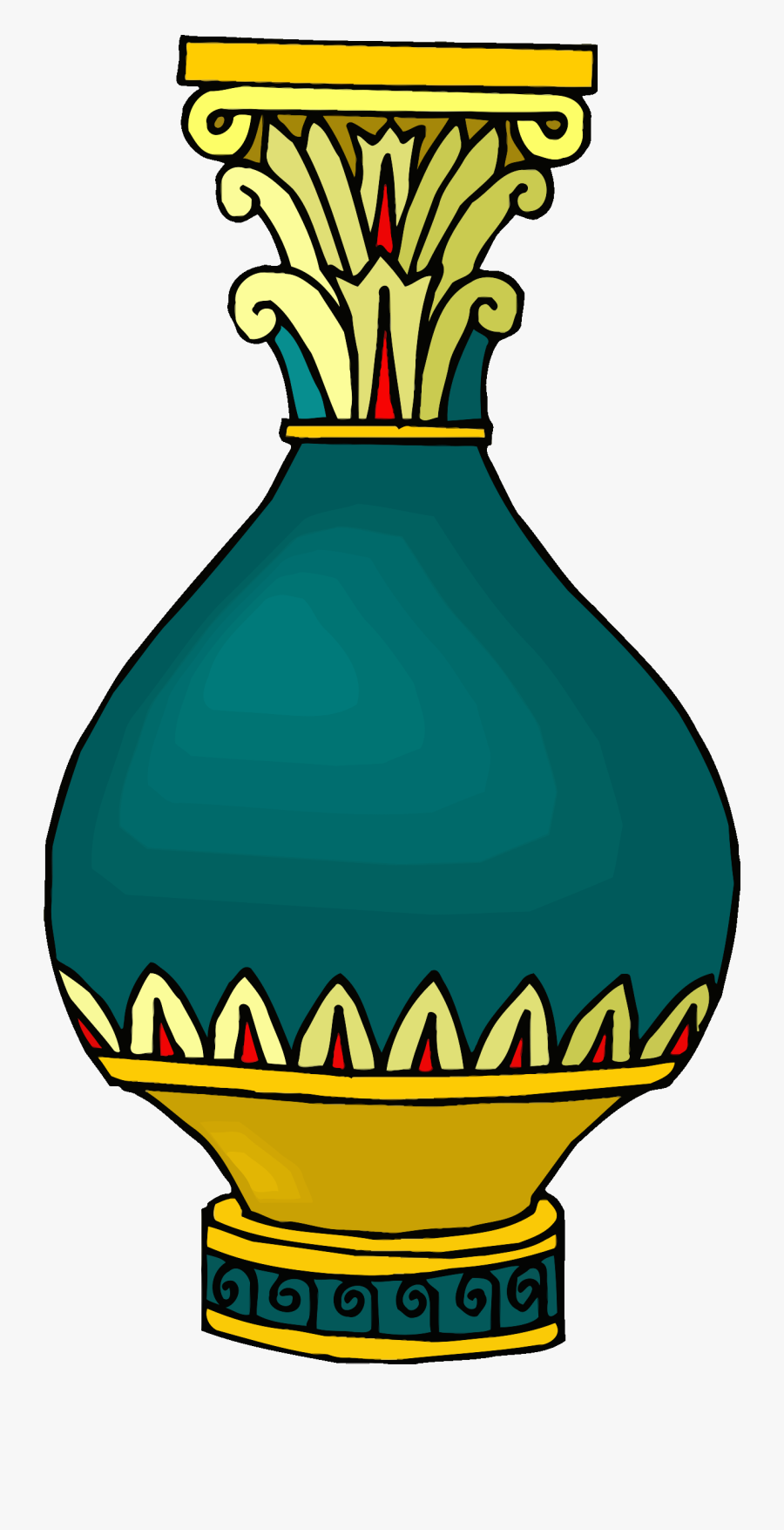 Clip Art Black And White Vase, Transparent Clipart