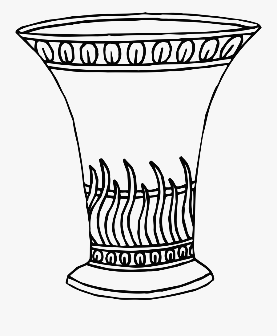 Vase Clipart Line Drawing Pencil And In Color Vase - Png Vase Black And White Clipart, Transparent Clipart