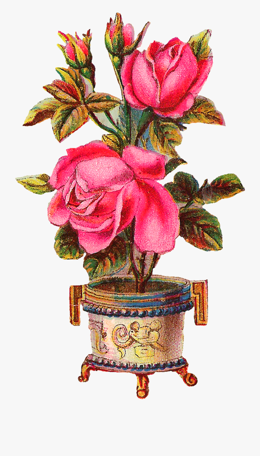 Beautiful Flower Vase Png, Transparent Clipart