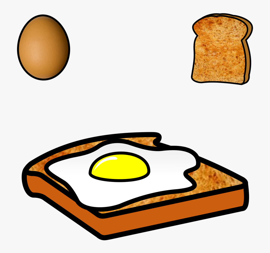 Square Clipart Toast - Egg On Toast Clipart, Transparent Clipart