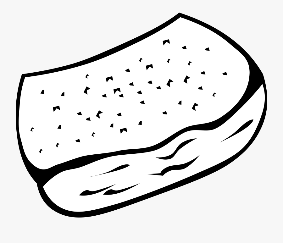 Fast Food - Garlic Toast Black And White Garlic Bread, Transparent Clipart
