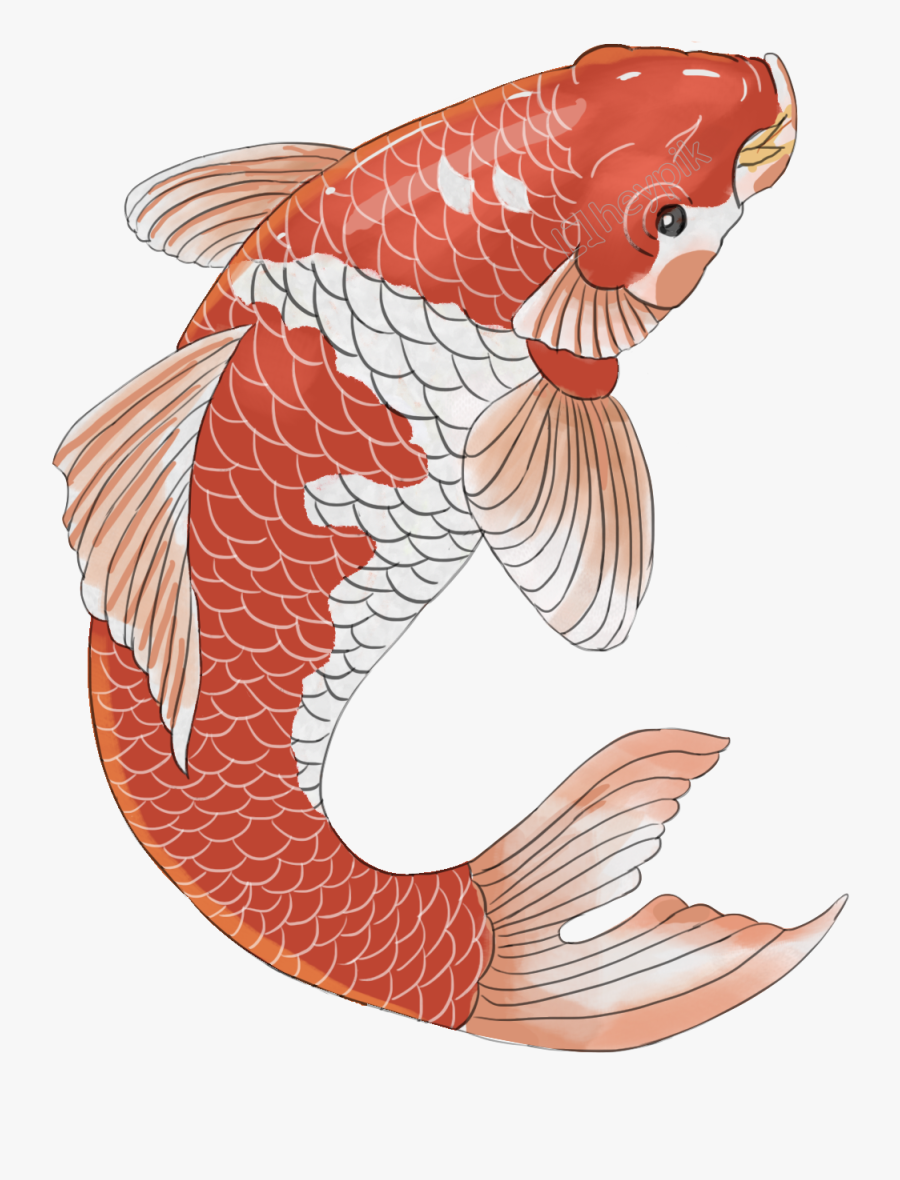 Chinese Style Koi Design Image - Koi Fish Painting Png, Transparent Clipart