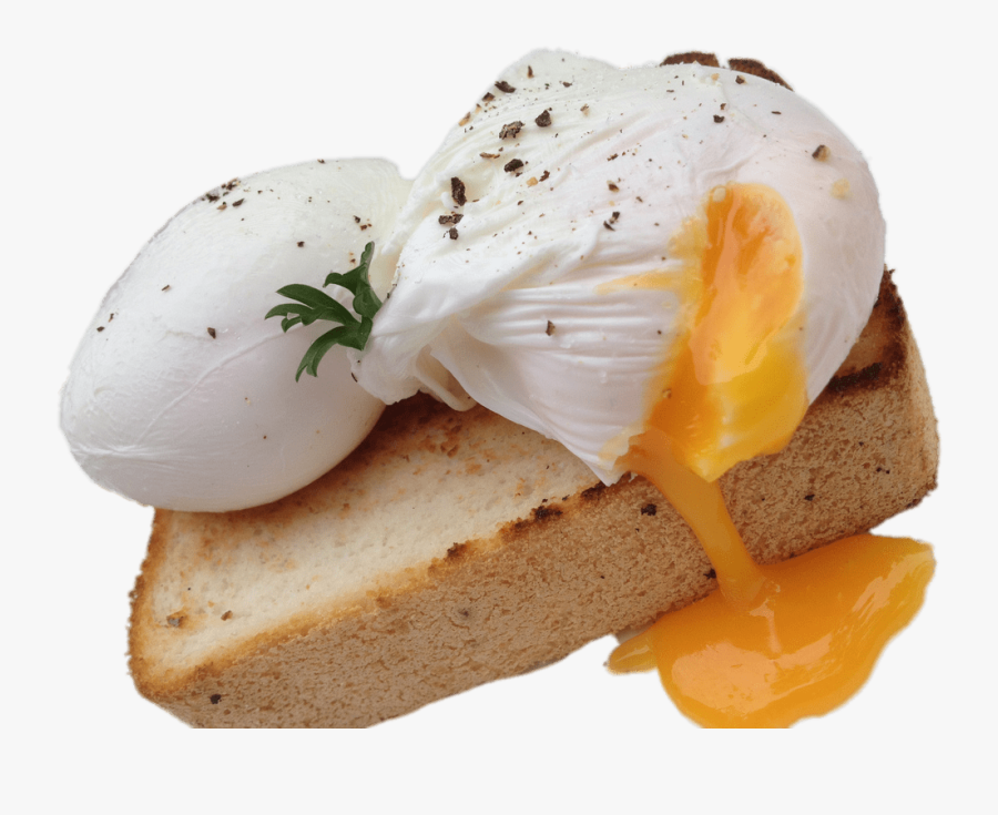 Transparent Toast Clipart - Poached Egg Transparent Background, Transparent Clipart