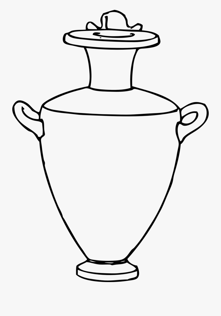 Pottery Of Ancient Greece Greek Pottery Vase Ancient - Greek Vase Template, Transparent Clipart
