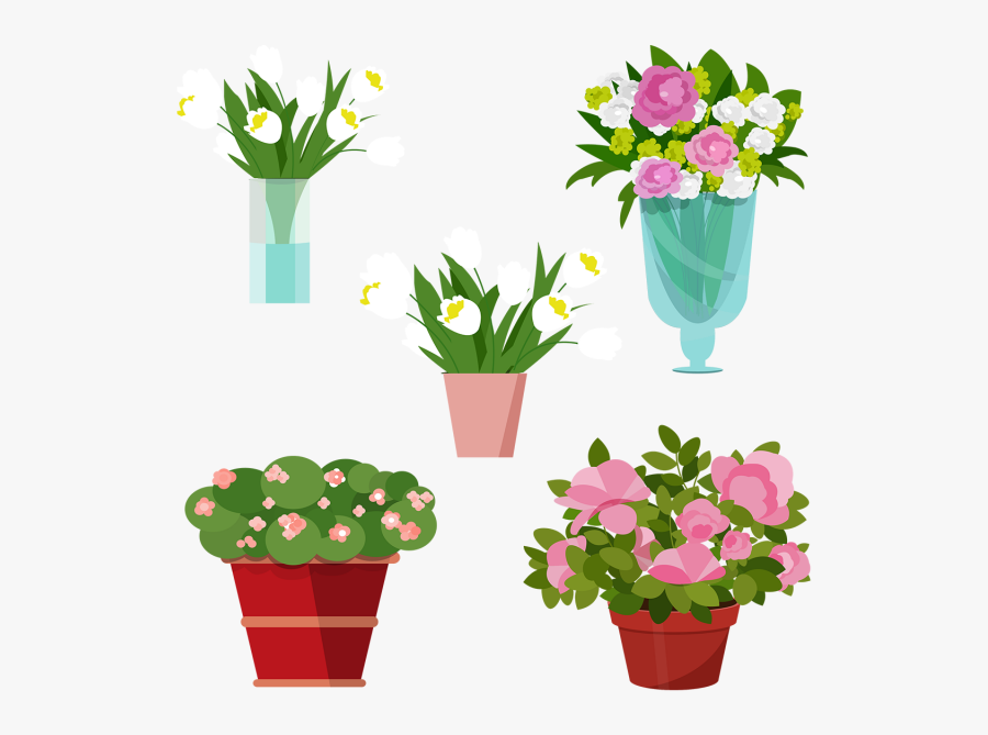 Vase Vector Plant - Flowers Vase Png Vector, Transparent Clipart