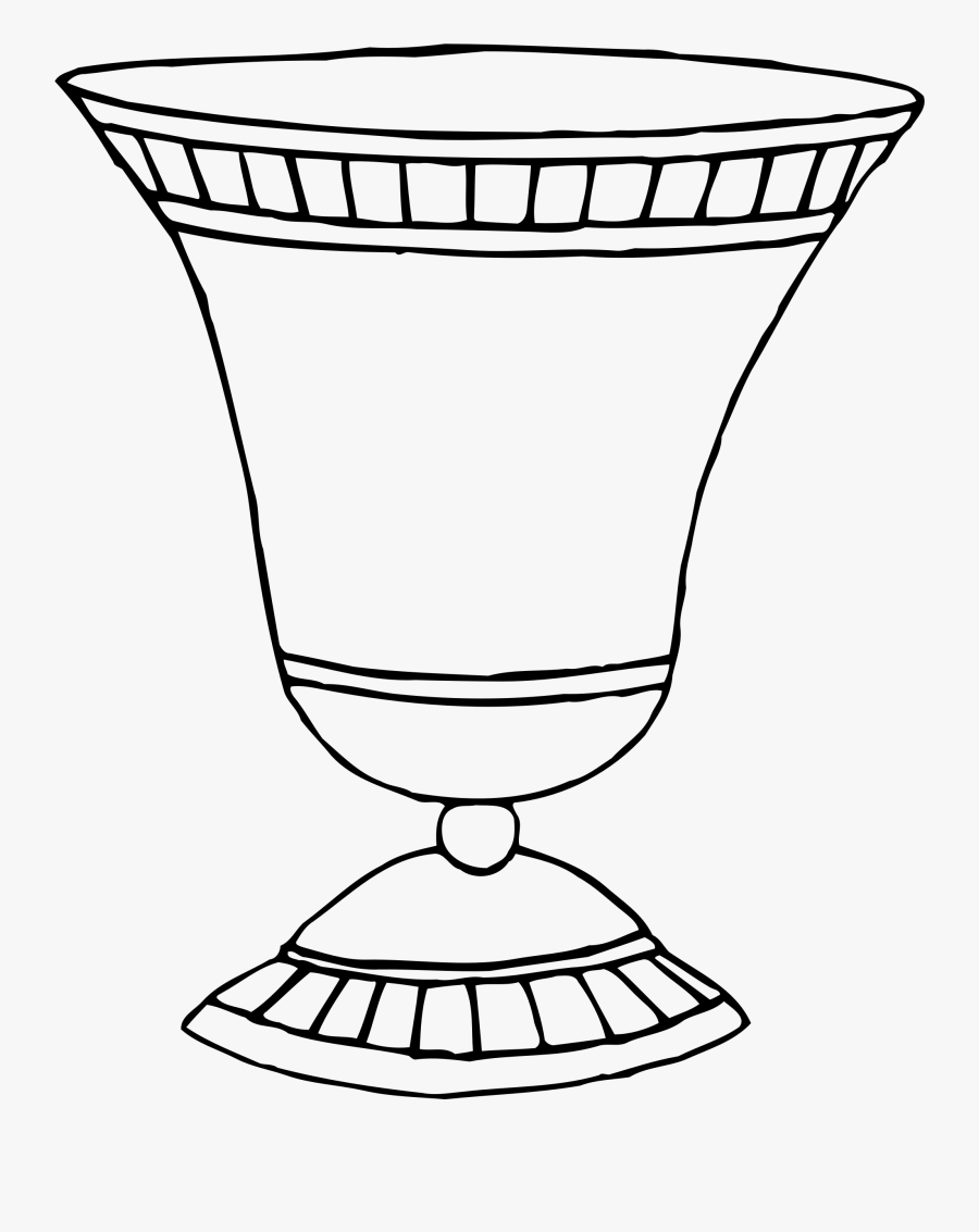 Clipart - Line Drawing Of A Vase, Transparent Clipart