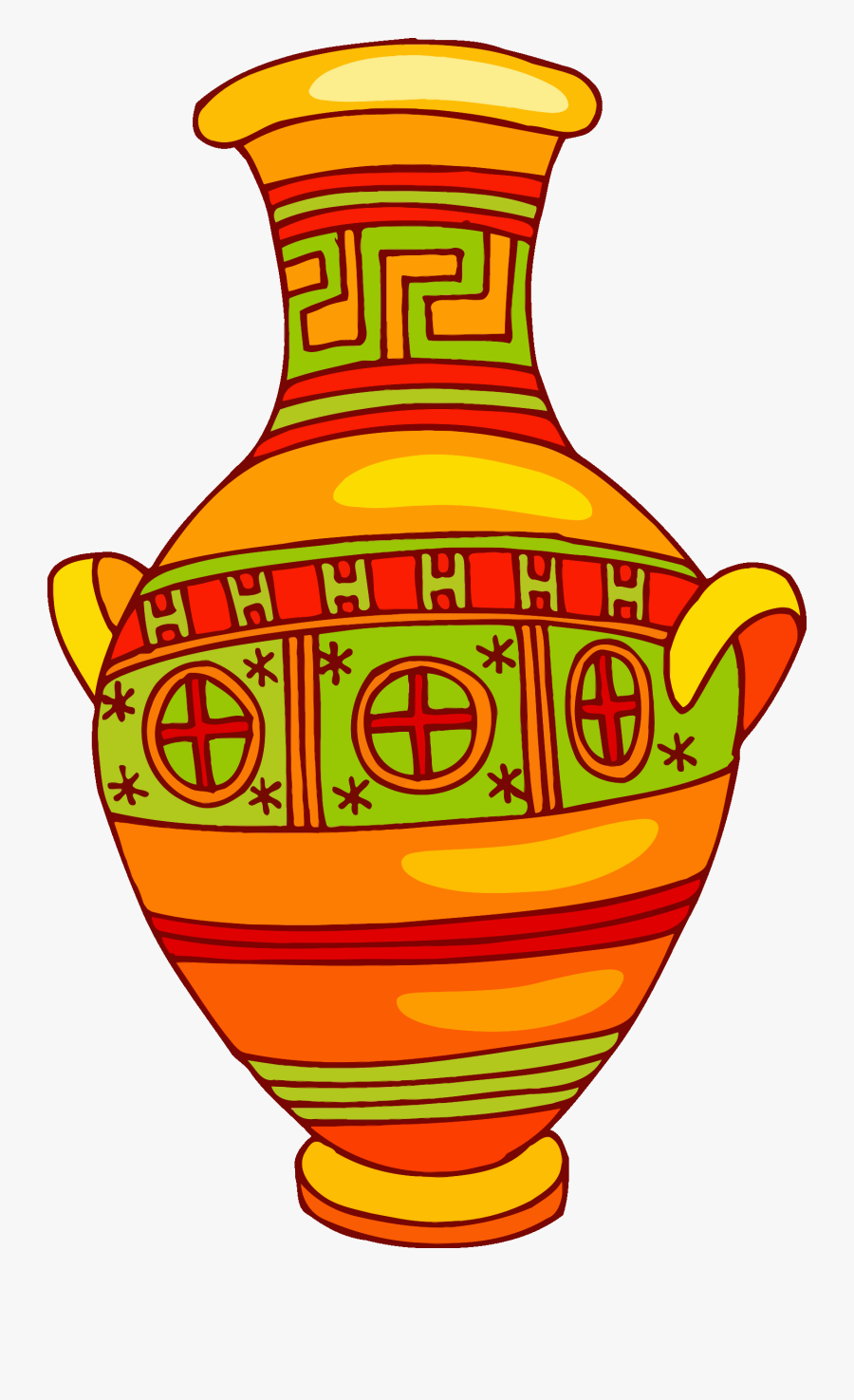 Vase Orange Clip Arts - Urn Clipart Black And White, Transparent Clipart