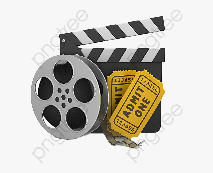 This Cartoon Film And Movie Ticket Card, Cartoon Clipart, - Audio Video Production Logo, Transparent Clipart