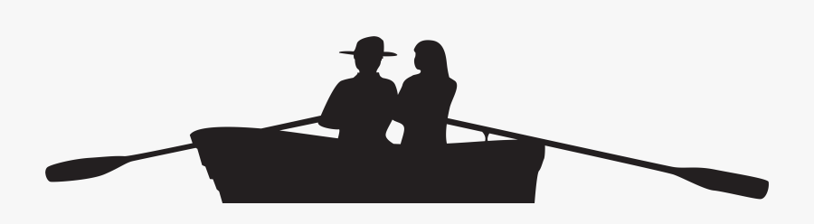 Transparent Toast Clipart - Couple On Boat Silhouette, Transparent Clipart