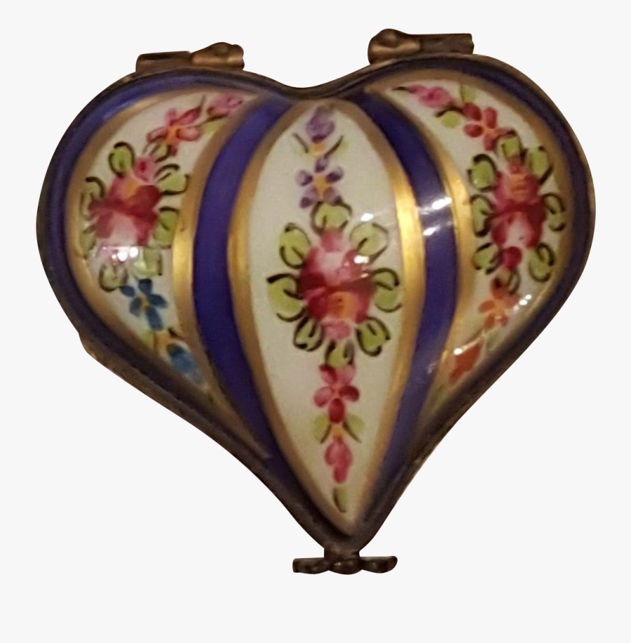 Clip Art Antique Limoges Hand Painted - Floral Design, Transparent Clipart