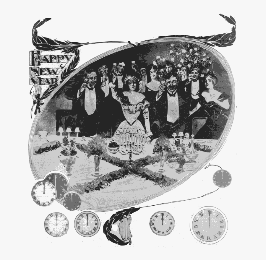 Happy New Years - New Year's Day, Transparent Clipart