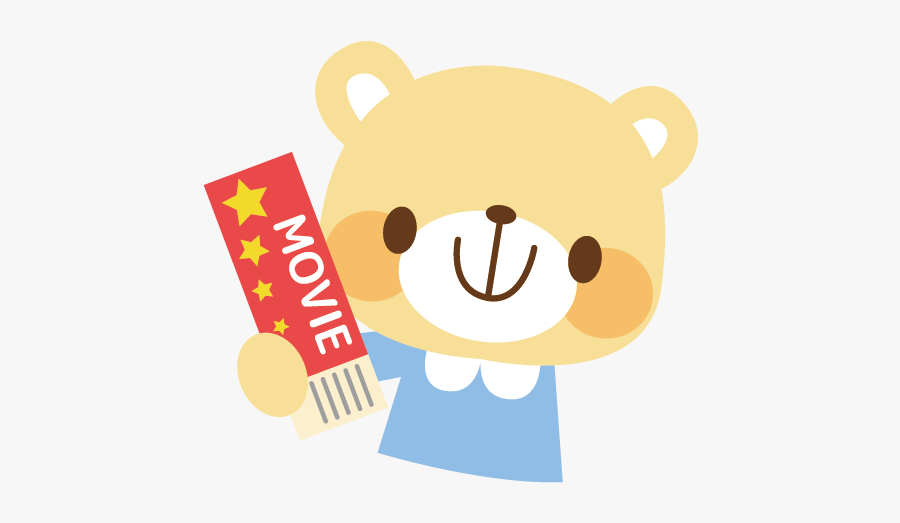 Film Clipart Movie Ticket - Teddy Bear, Transparent Clipart