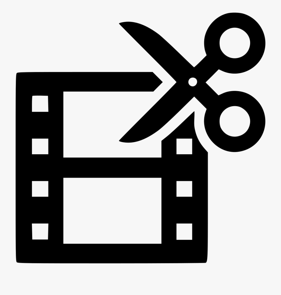 Film Strip Cut Edit - Video Editing Icon Transparent, Transparent Clipart