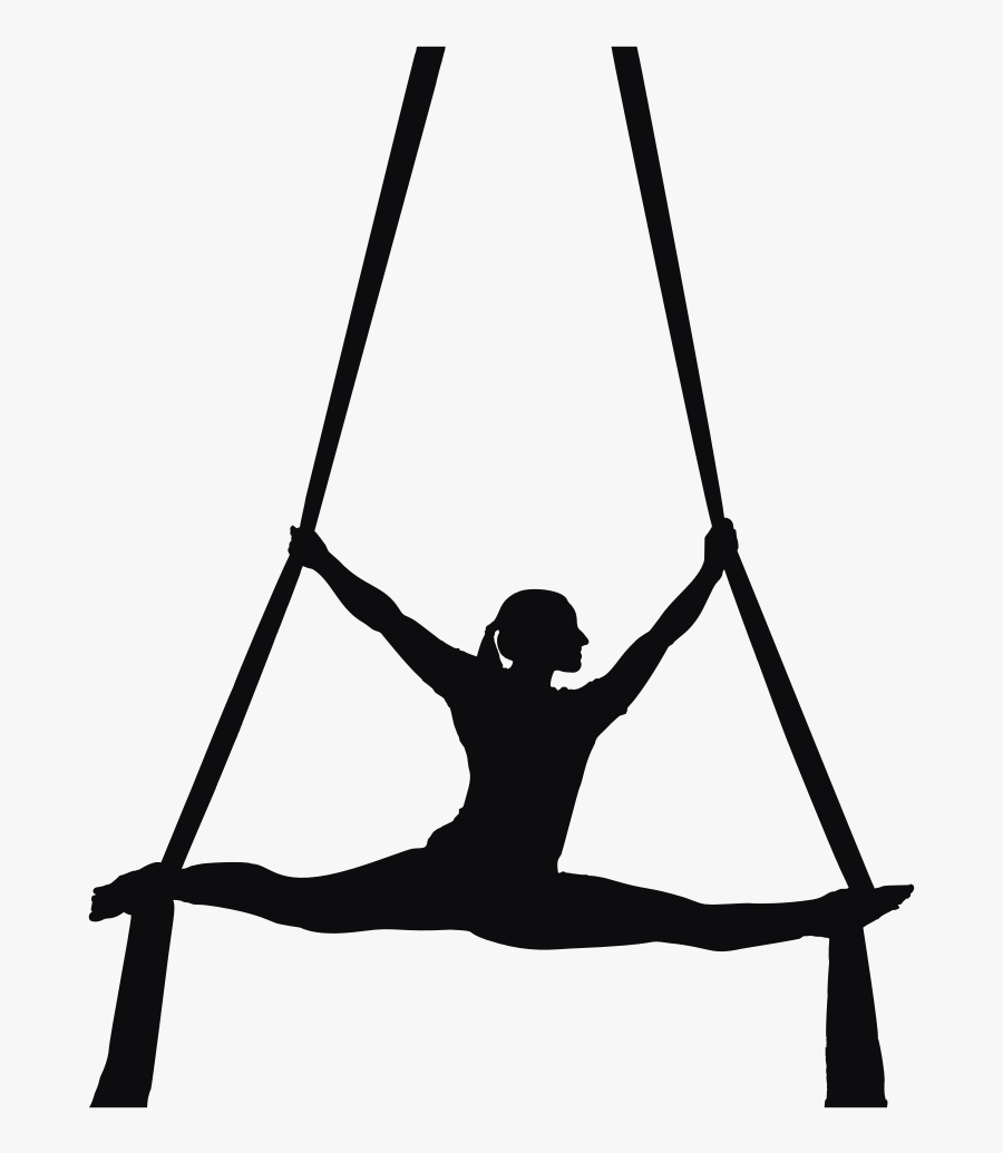 Transparent Aerial Silks Silhouette, Transparent Clipart