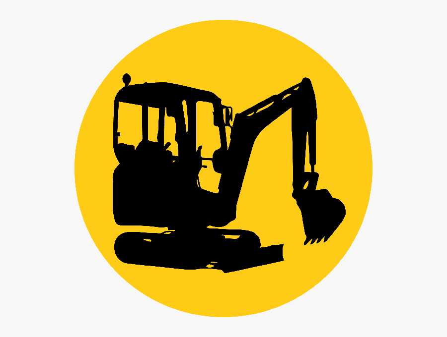 Digger Silhouette At Getdrawings - Free Mini Excavator Clipart, Transparent Clipart