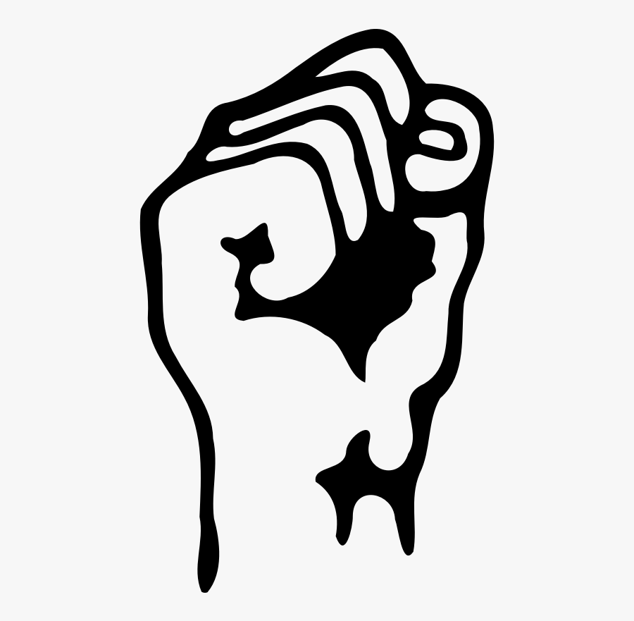 A Raised Fist - Power Clipart, Transparent Clipart