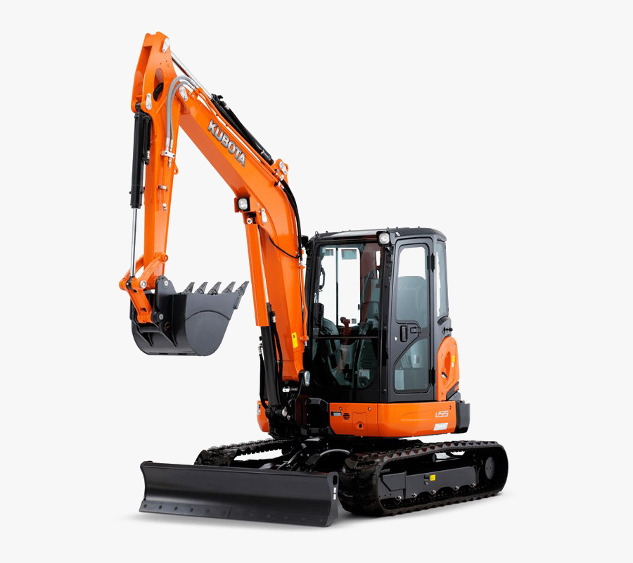 Transparent Excavator Png - U55 Kubota, Transparent Clipart