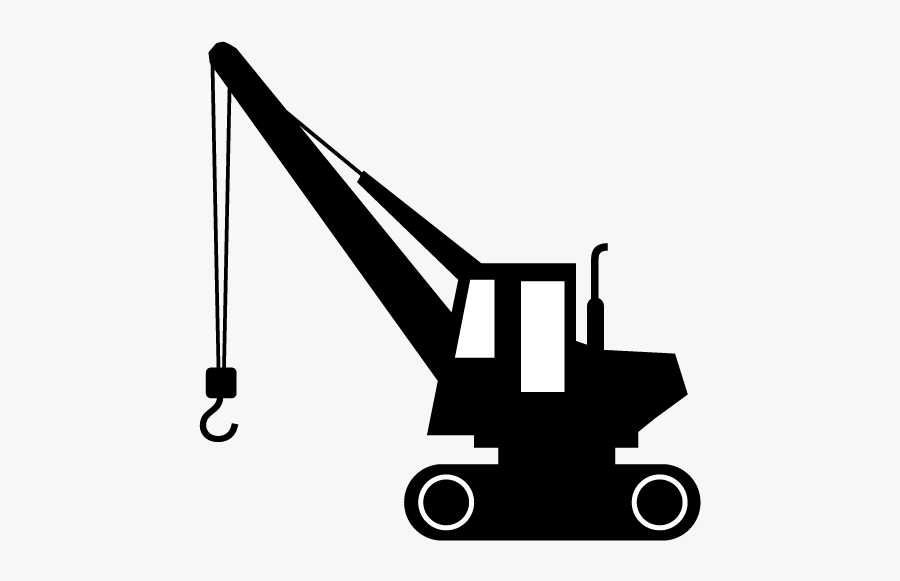 Car Site Illustration Riding - Construction Crane Clipart Black And White, Transparent Clipart