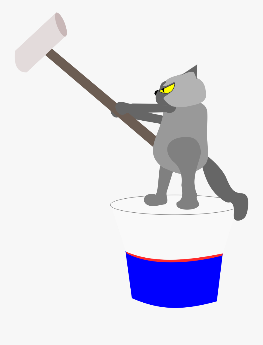 Cat Painting Wall - Cat Painting A Wall, Transparent Clipart