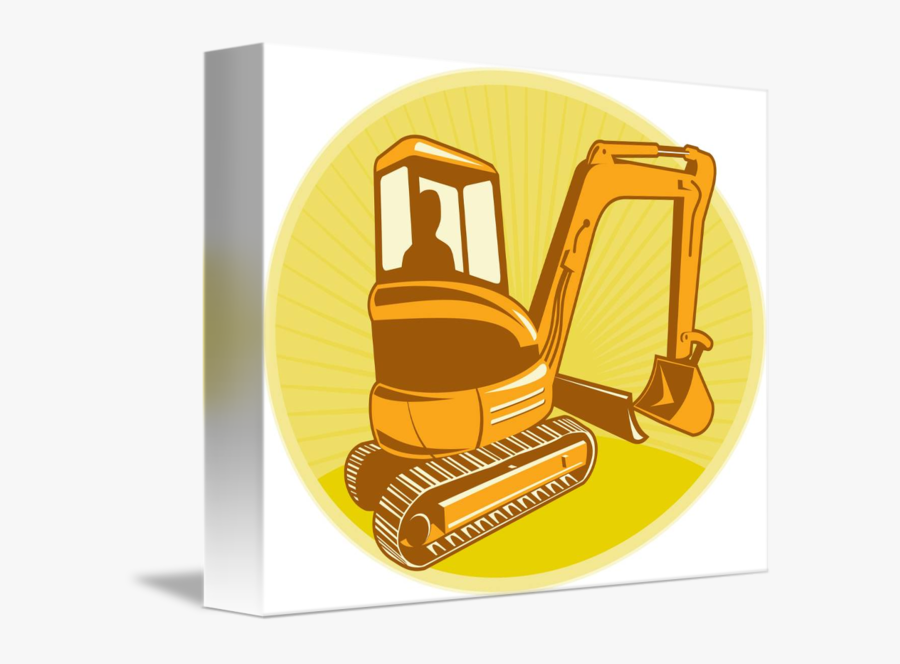 Jpg Library Library Digger Retro By Aloysius - Digger, Transparent Clipart