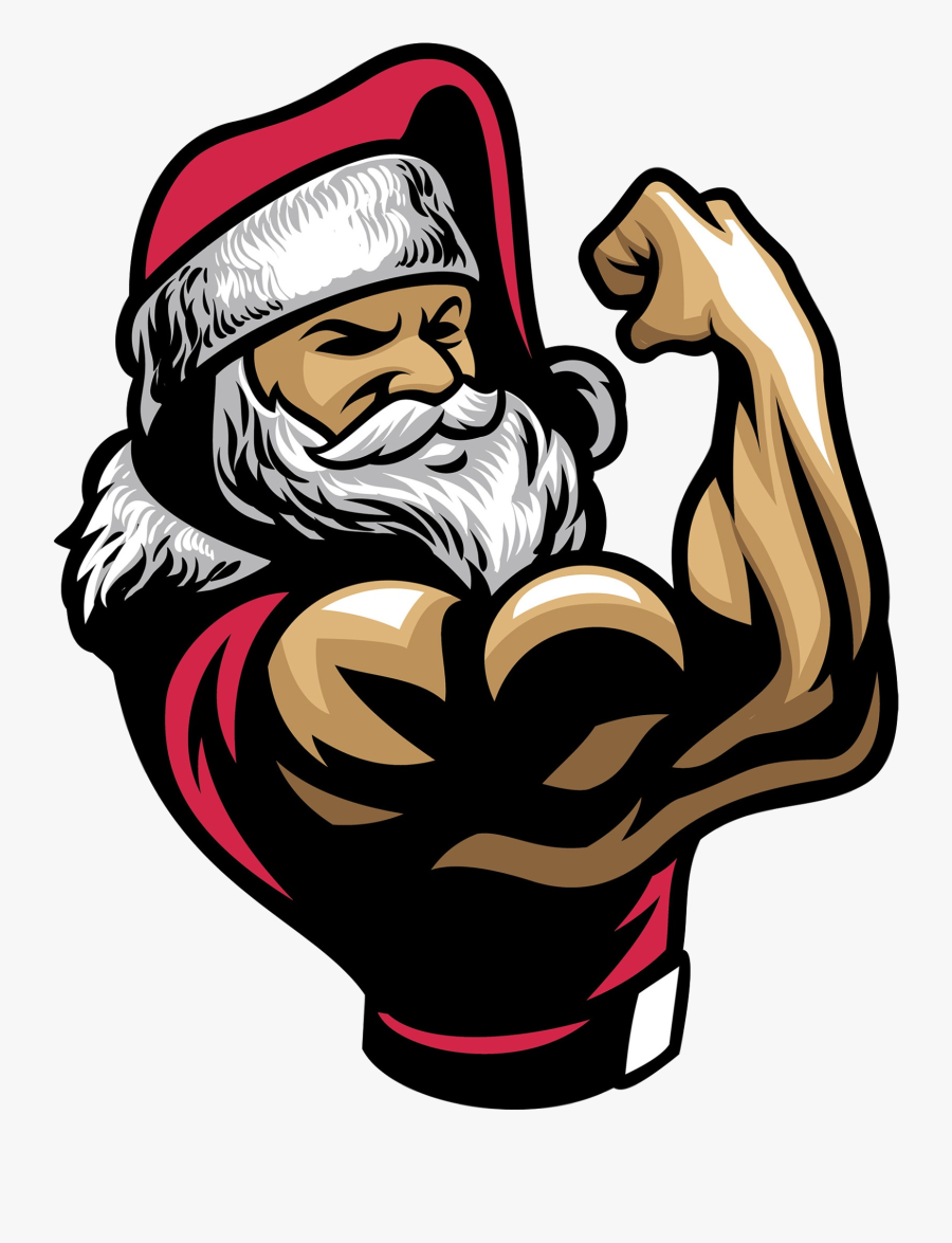 Santa Claus Vector Muscle, Transparent Clipart