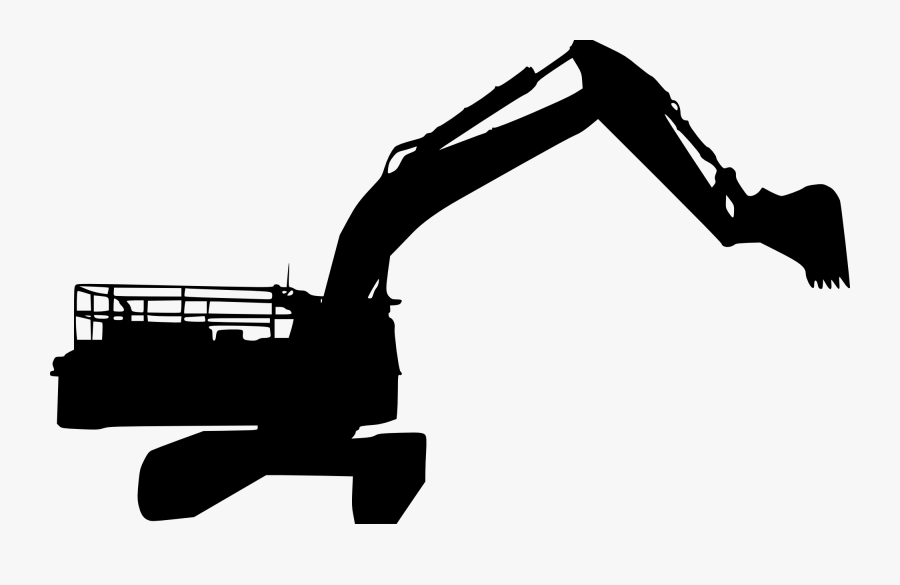Clip Free Download Silhouette Png Transparent - Silhouette Excavator Vector Png, Transparent Clipart