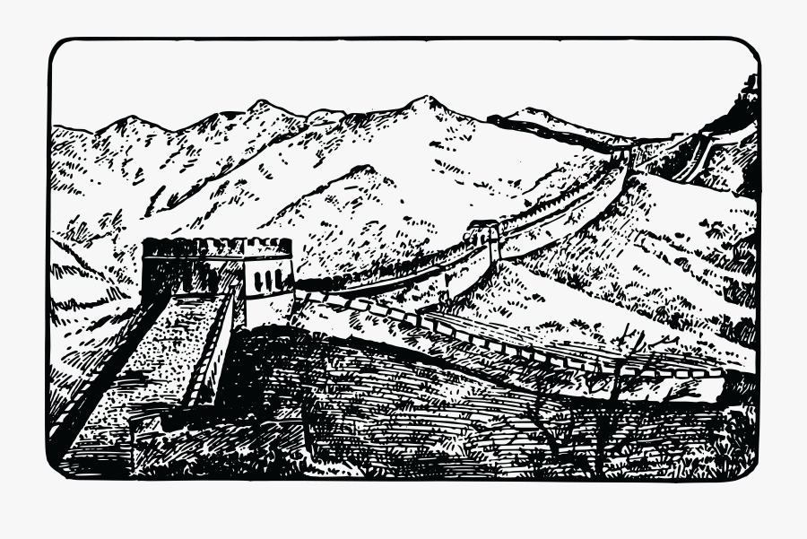 Free Clipart Of The Great Wall Of China - Great Wall Of China Coloring Page, Transparent Clipart