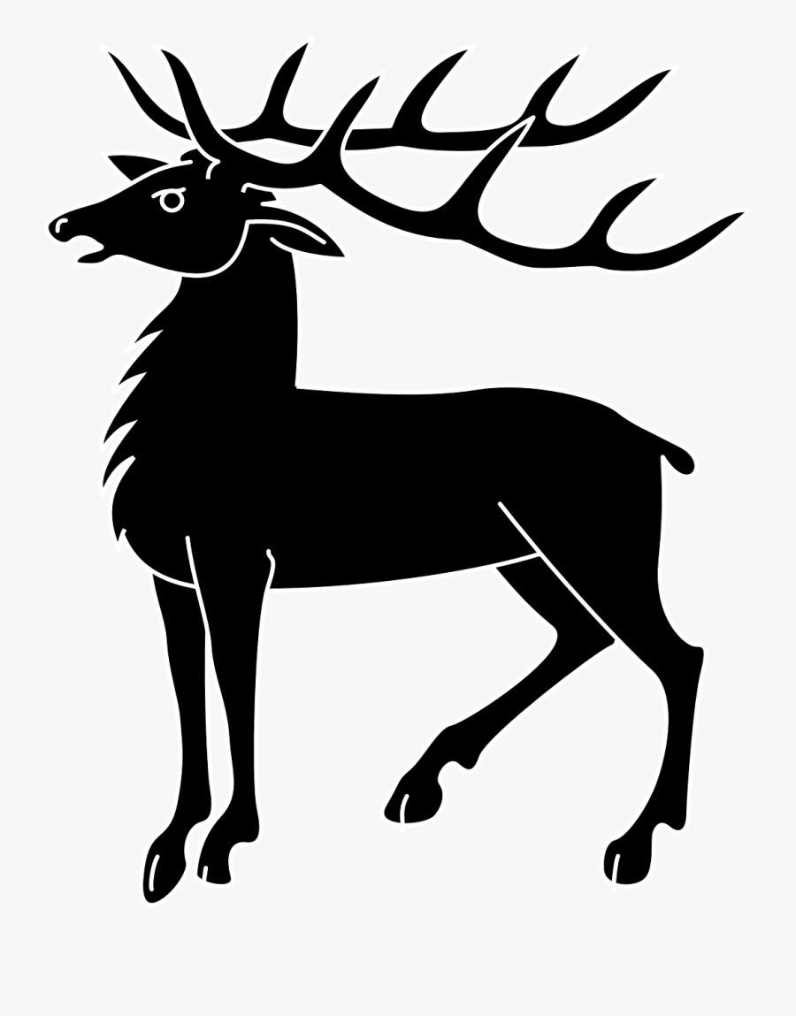 Antlers Silhouette, Deer, Horns, Animal, Mammal, Antlers - Deer Coat Of Arms, Transparent Clipart